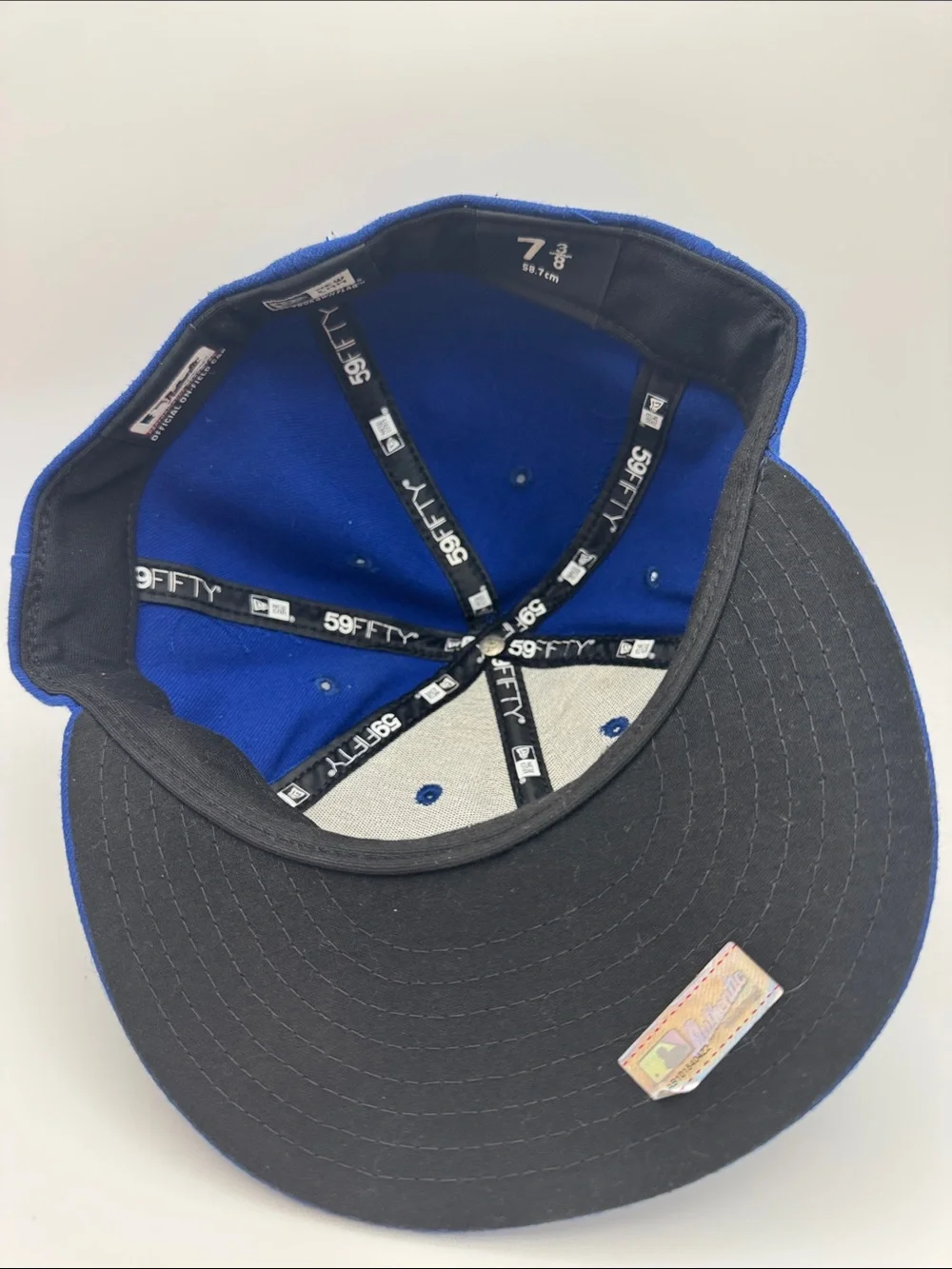 New York Mets Classic Fitted Blue Orange Cap (New Era 59 FFTY) Hat 7 3/8